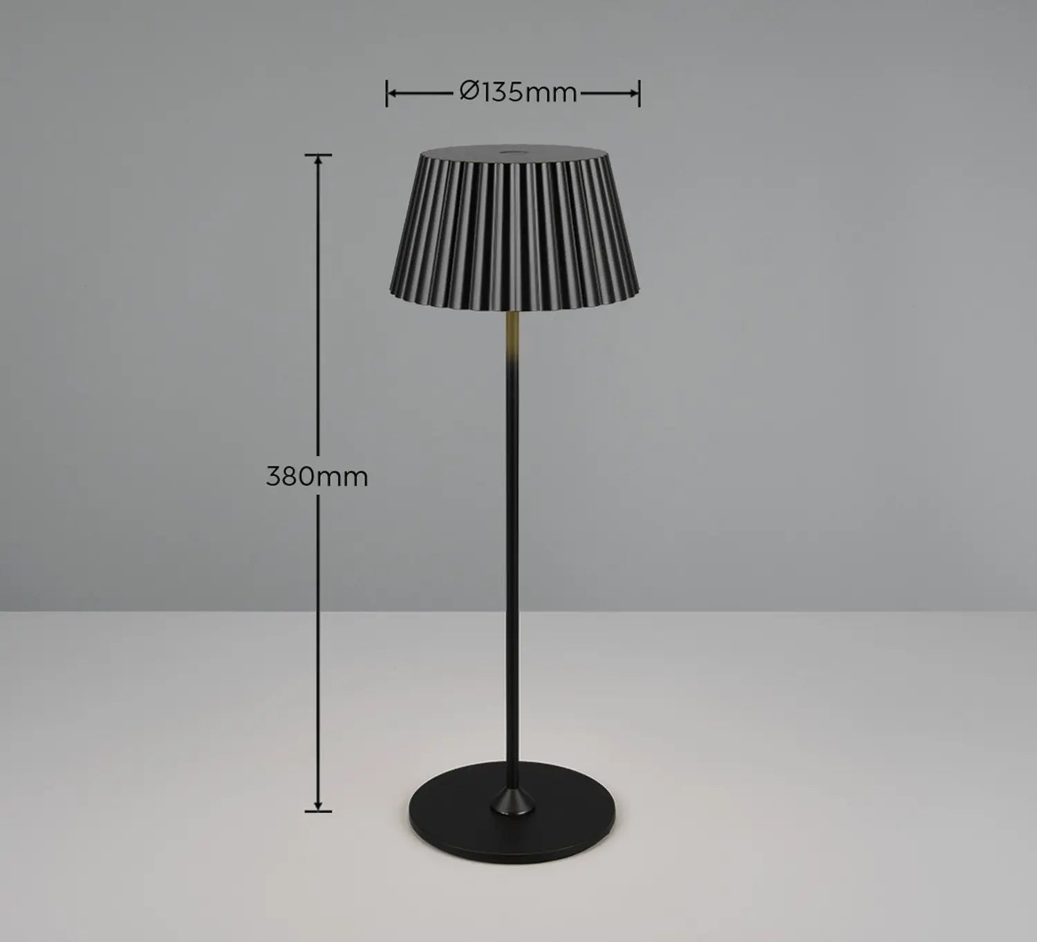 B-Ware Reality Leuchten Led Tischlampe Akkuleuchte Suarez Metall H39cm Schwarz  - 4017807601718