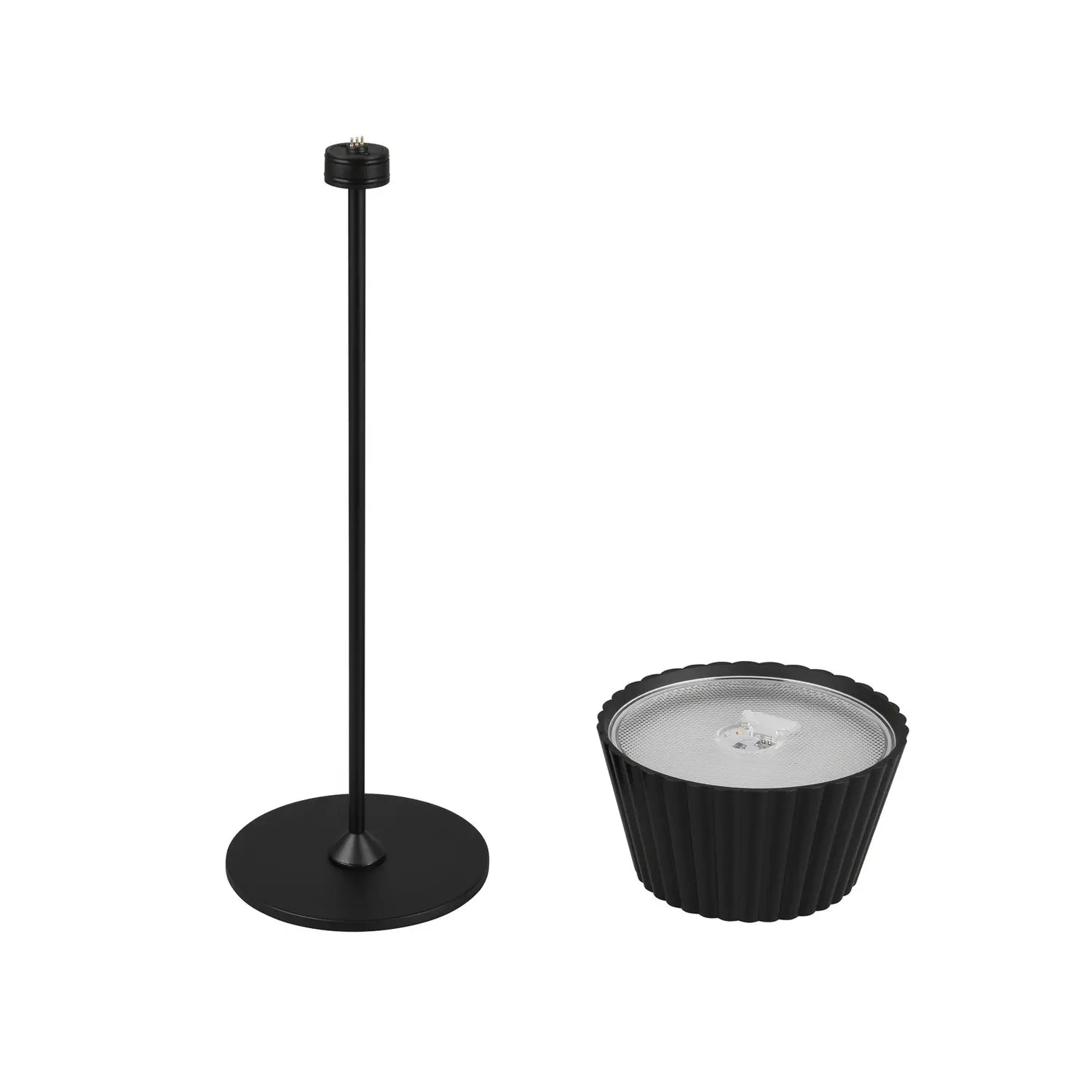 B-Ware Reality Leuchten Led Tischlampe Akkuleuchte Suarez Metall H39cm Schwarz  - 4017807601718