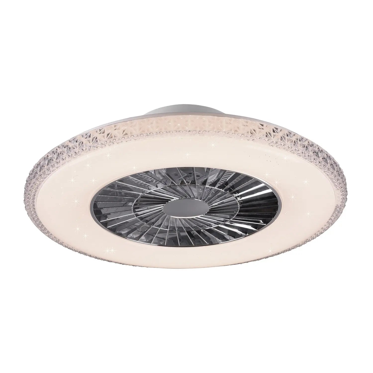 B-Ware Reality Leuchten Led Deckenventilator Ventilator Led Harstad Kristallrahmen - 4017807461206