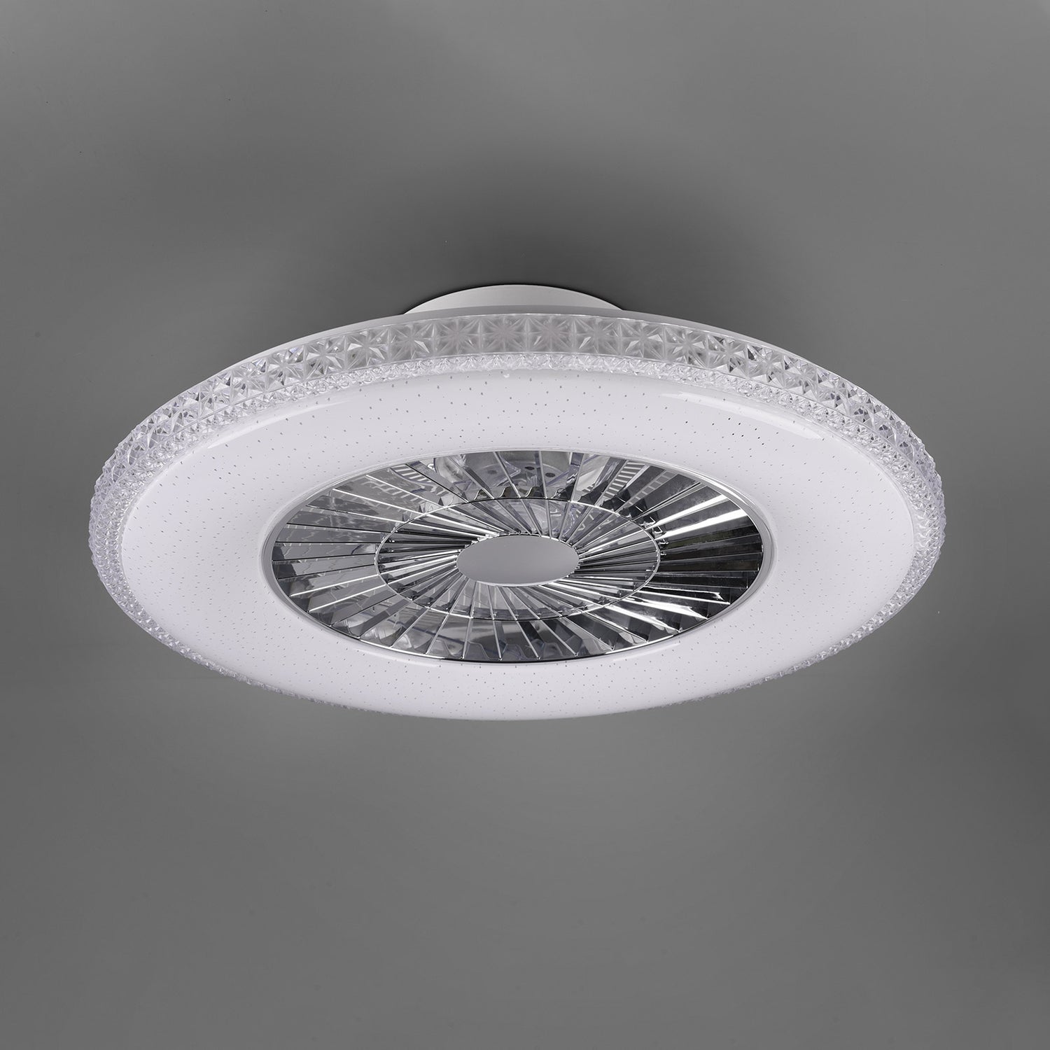 B-Ware Reality Leuchten Led Deckenventilator Ventilator Led Harstad Kristallrahmen - 4017807461206