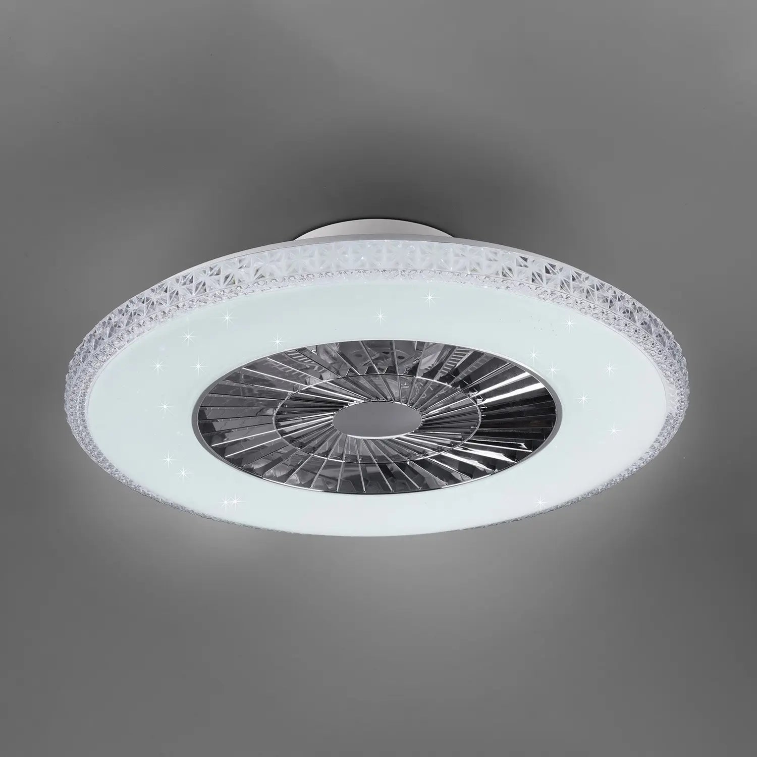 B-Ware Reality Leuchten Led Deckenventilator Ventilator Led Harstad Kristallrahmen - 4017807461206