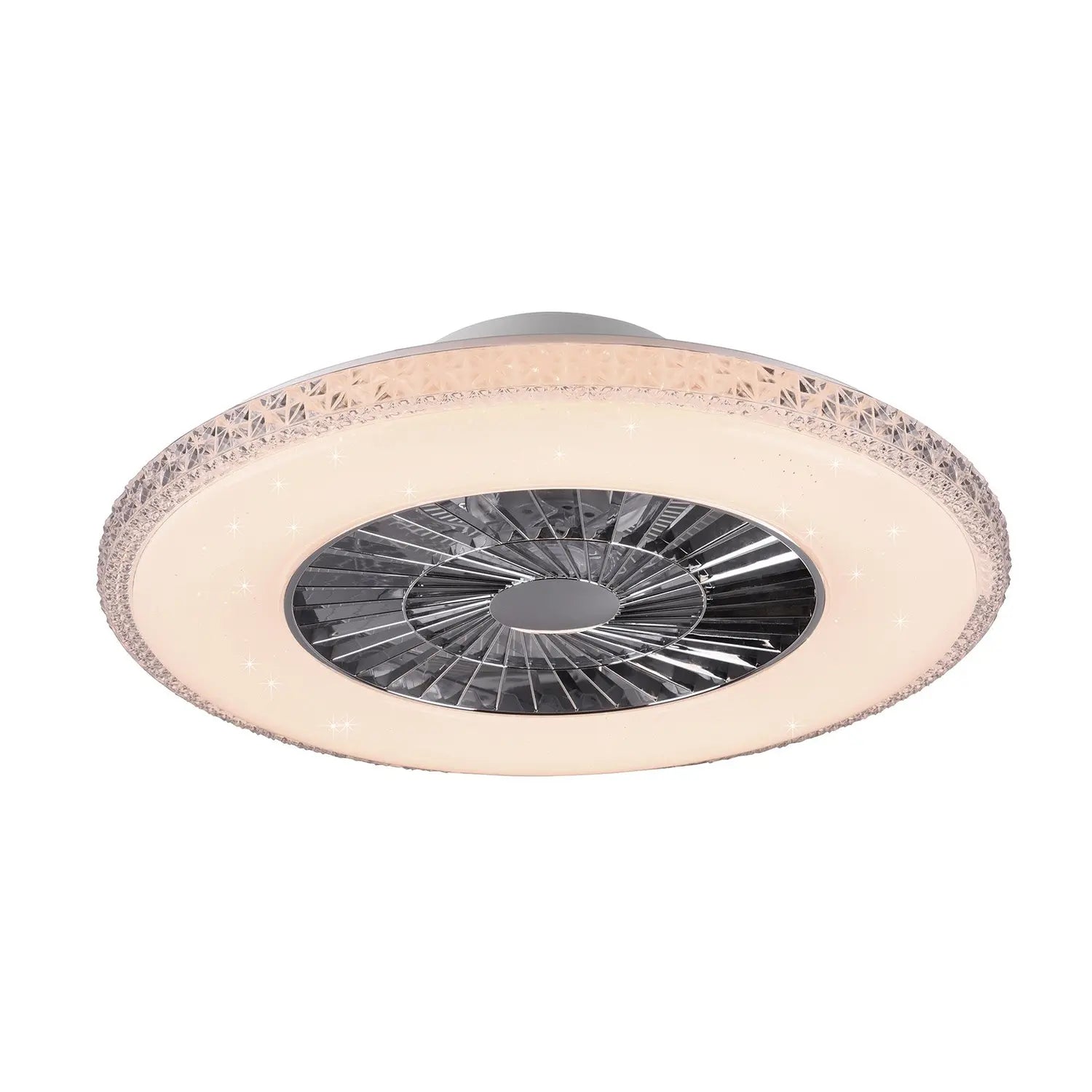 B-Ware Reality Leuchten Led Deckenventilator Ventilator Led Harstad Kristallrahmen - 4017807461206