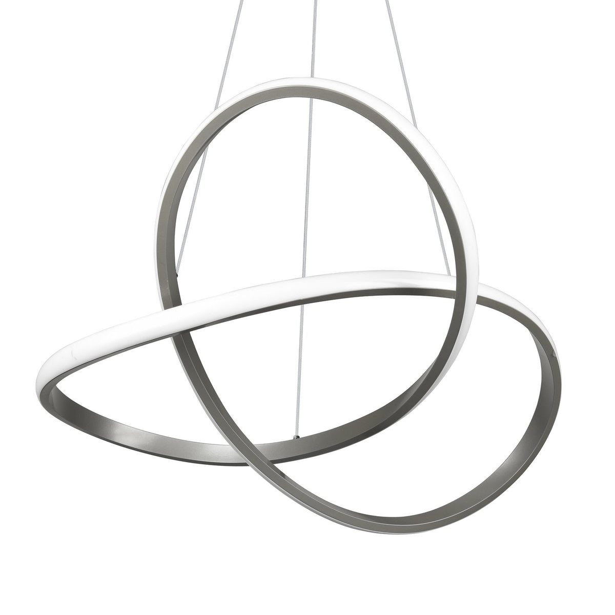 Reality Leuchten LED Hängelampe Pendelleuchte Lampe nickel matt Eisen 60 cm - 4017807521504
