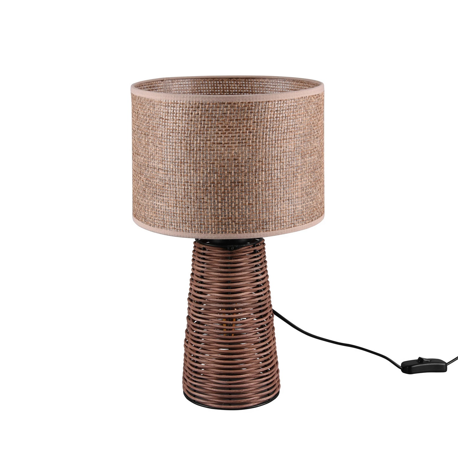 Reality Leuchten Tischleuchte Lampe Rattan Strohleuchte Natur Optik B-Ware - 4017807504798