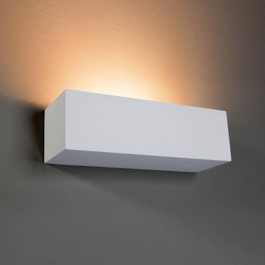 B-Ware Lindby Rechteckige Wandleuchte Lenny Wandleuchte Lampe Licht Dekolampe Gips E14 - 6291105701112