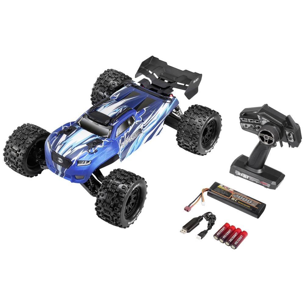 B-Ware Reely Thor Blau Brushed 1:10 Modellauto Elektro Monstertruck Siehe Text/Foto