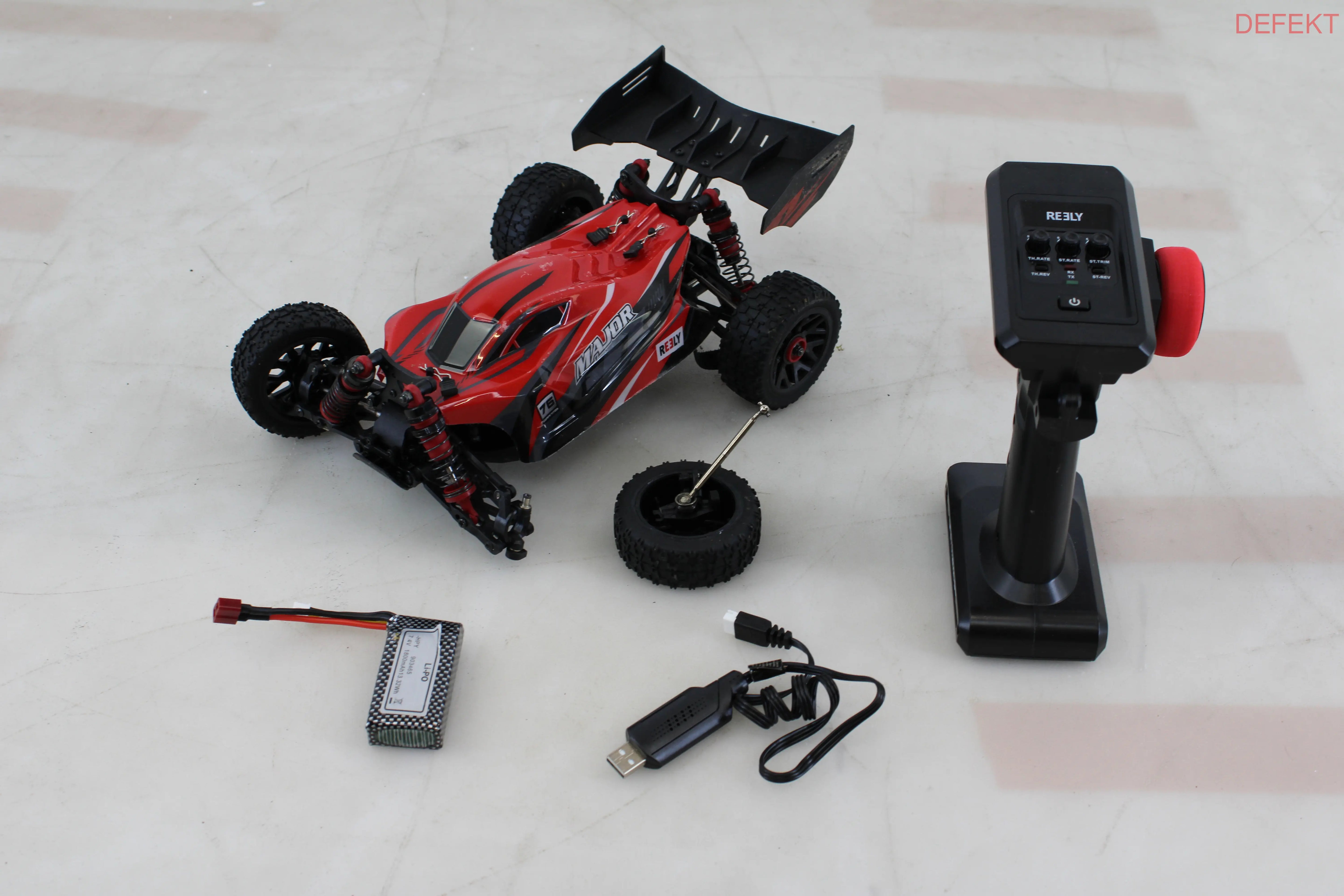 D-Ware Reely Major Rot Brushed 1:14 Rc Modellauto Elektro Buggy Modellbauauto Defekt - 4064161224497