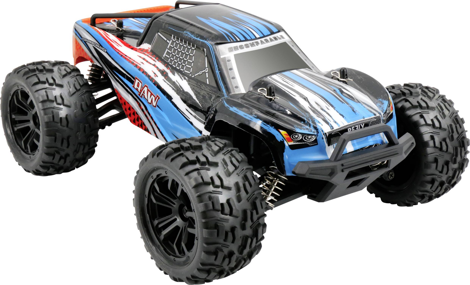 Raw Reely Blau Brushed 1:14 Rc Modellauto Elektro Monstertruck Allradantrieb 4 W B-Ware - 4064161189697