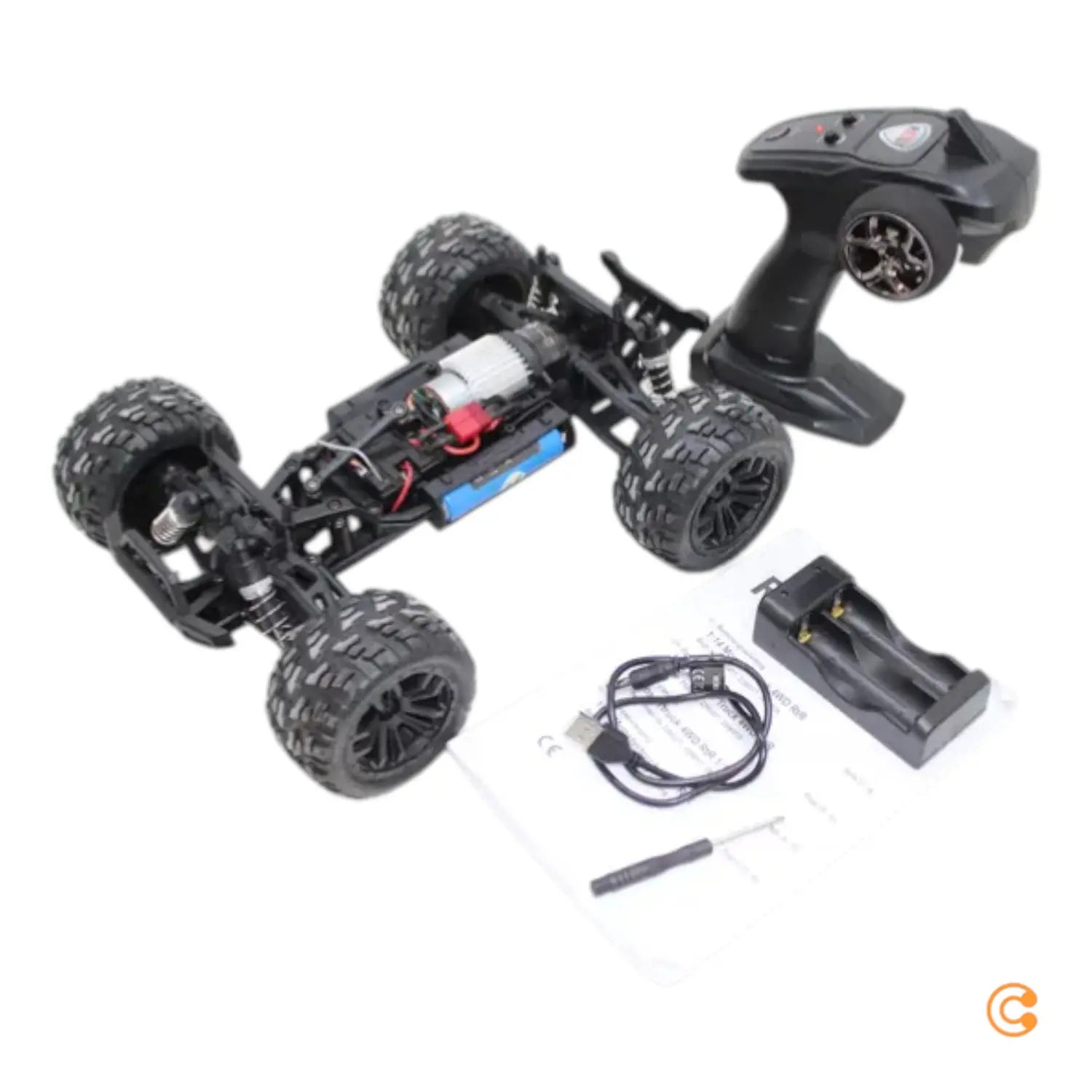 B-Ware Raw Reely Blau Brushed 1:14 Rc Modellauto Elektro Monstertruck 4 W Siehe Text/Foto - 4064161189697