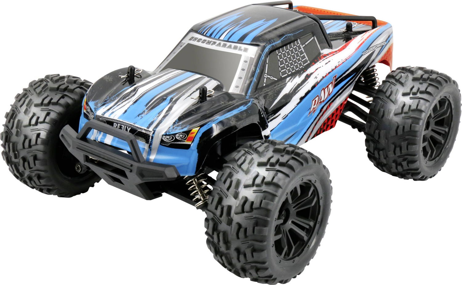 Raw Reely Blau Brushed 1:14 Rc Modellauto Elektro Monstertruck Allradantrieb 4 W B-Ware - 4064161189697