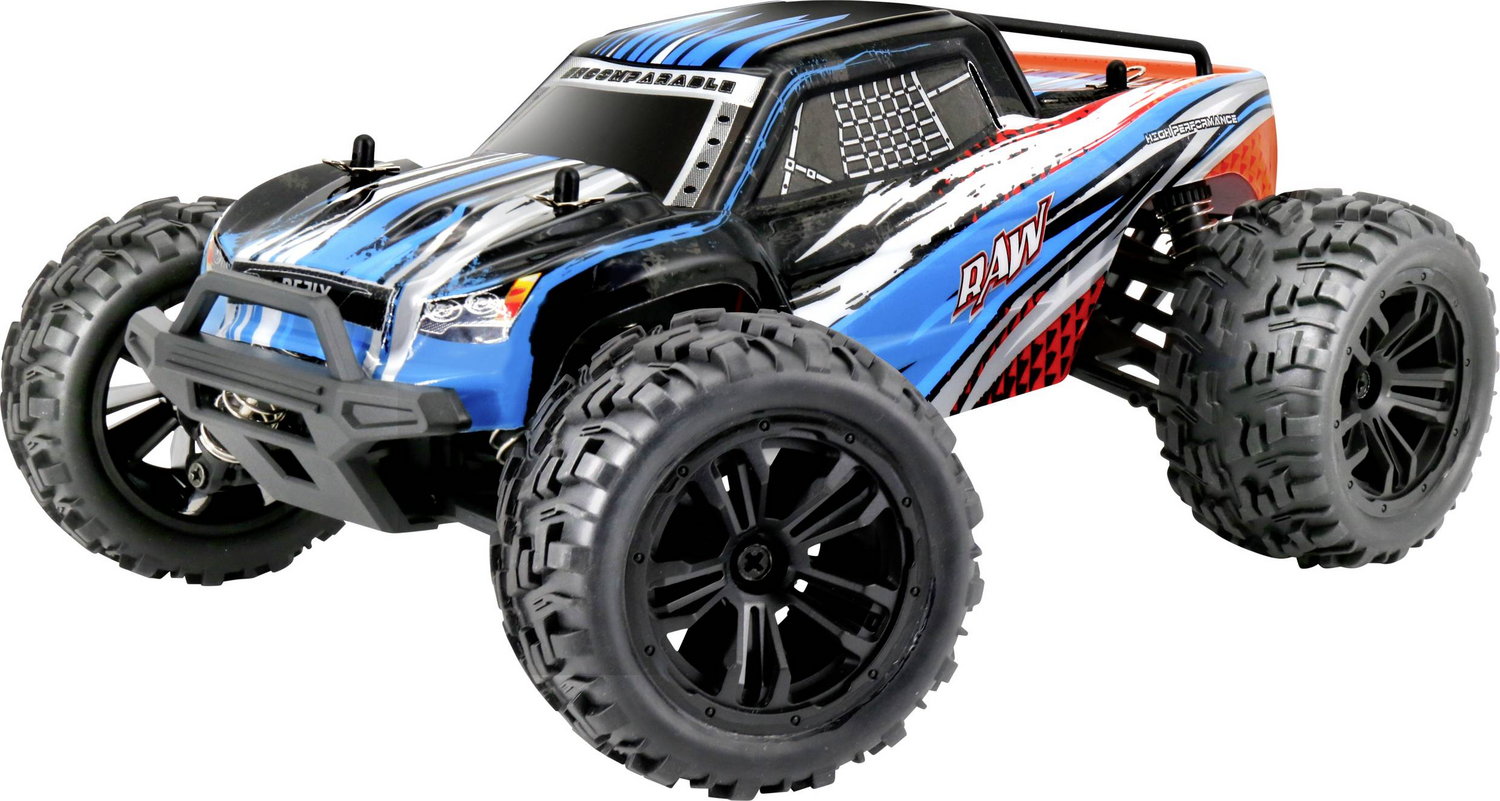 Raw Reely Blau Brushed 1:14 Rc Modellauto Elektro Monstertruck Allradantrieb 4 W B-Ware - 4064161189697