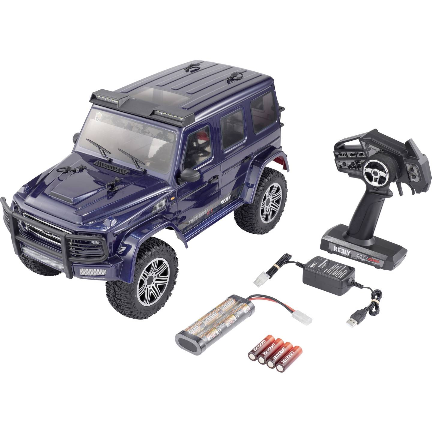 B-Ware Reely Free Men 2.1 Rc Modellauto Crawler Fahrzeug 110 Dunkel Blau Allradantrieb - 4064161292076