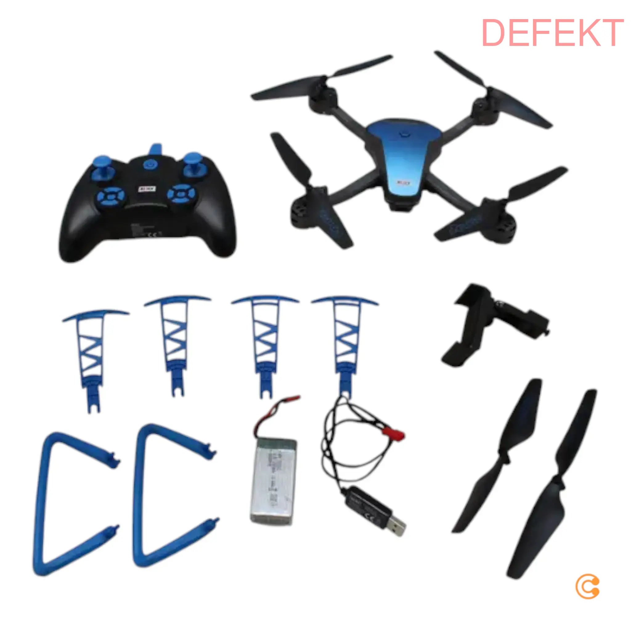 Reely Marathon Quadrocopter Rt F Einsteiger Kameraflug Blau Metallic Defektware D-Ware - 4064161317809