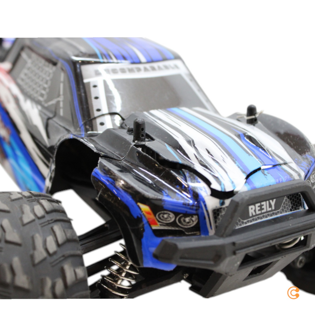 Reely Raw Blau Brushed 1:14 Rc Modellauto Elektro Monstertruck Allradantrieb 4 W C-Ware - 4064161189697