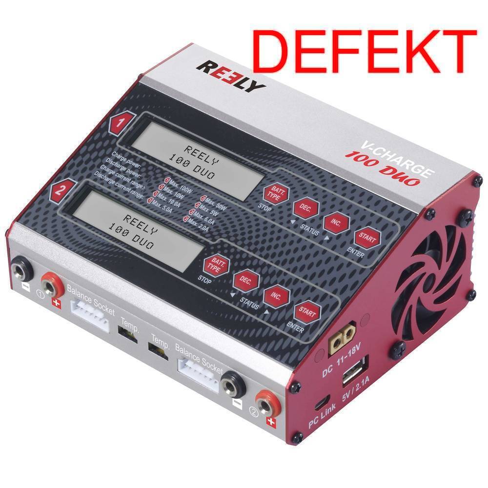 D-Ware Reely V Charge 100 Duo V Charge Ladegerät Batterie Ladegerät Li Po Defektware - 4064161246086