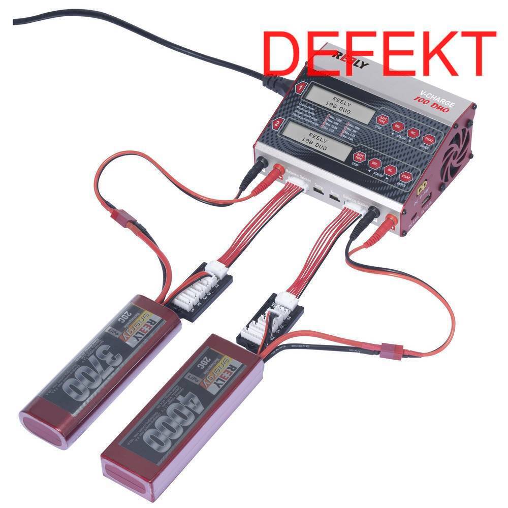 D-Ware Reely V Charge 100 Duo V Charge Ladegerät Batterie Ladegerät Li Po Defektware - 4064161246086