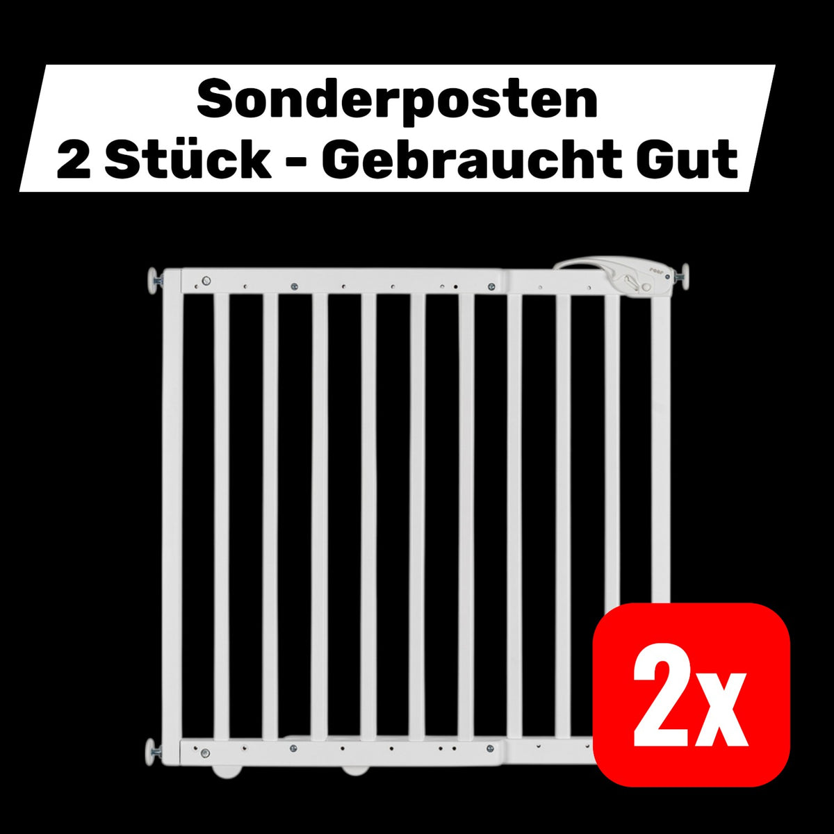 reer Klemmgitter Schutzgitter Babygitter Treppenschutz 63-106 cm 2 STÜCK - 4013283461303
