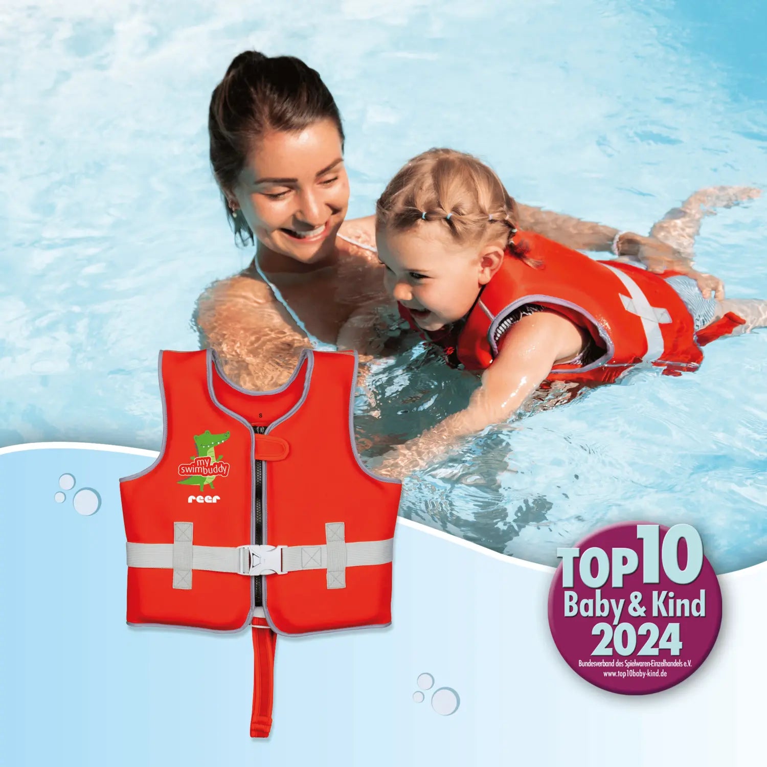 B-Ware Reer Schwimmlernweste Schwimmhilfe Myswimbuddy Kinderweste Rot Auftriebshilfe S - 4013283660348