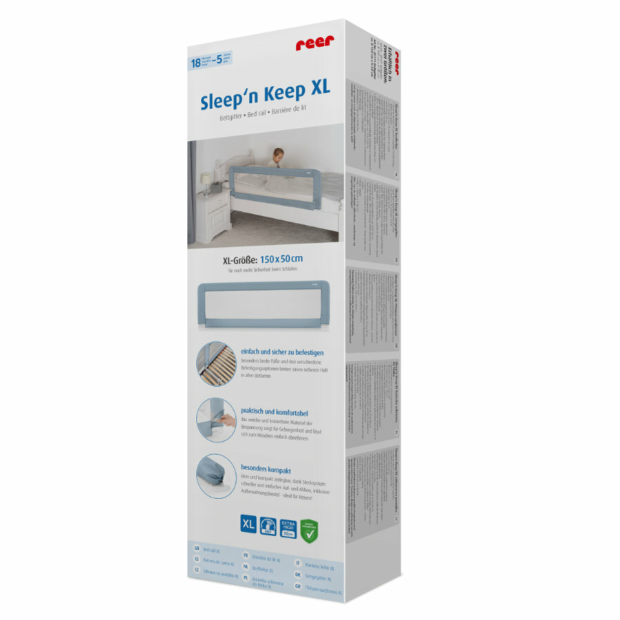 B-Ware Reer Sleep´N Keep Bettgitter Rausfallschutz Fallgitter Kindergitter 150 Cm Blau - 4013283451113
