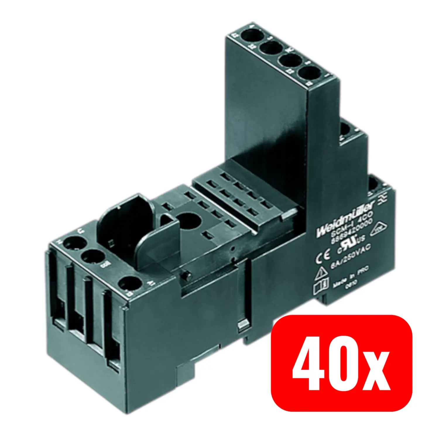 B-Ware Weidmüller Scm I 4 Co Relaissockel Passend Für Serie Riderseries Rcm 40 Stück - 4032248614271