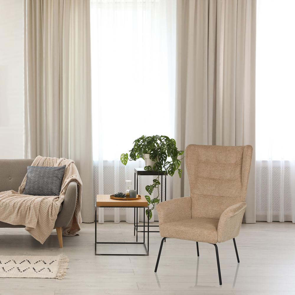 B-Ware Hjh Living Ohrensessel Relaxsessel Havenio Beige Polstersessel Loungesessel - 4064323038603