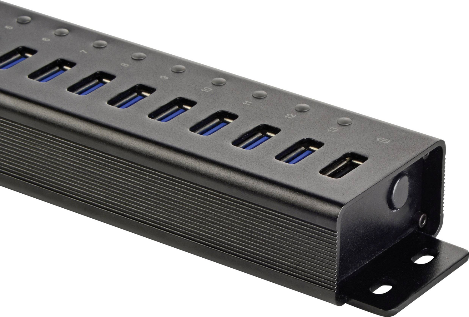 D-Ware Renkforce 13 Port Usb 3 Hub Leiste Aluminiumgehäuse Schnellladeport Defektware - 4016138951349
