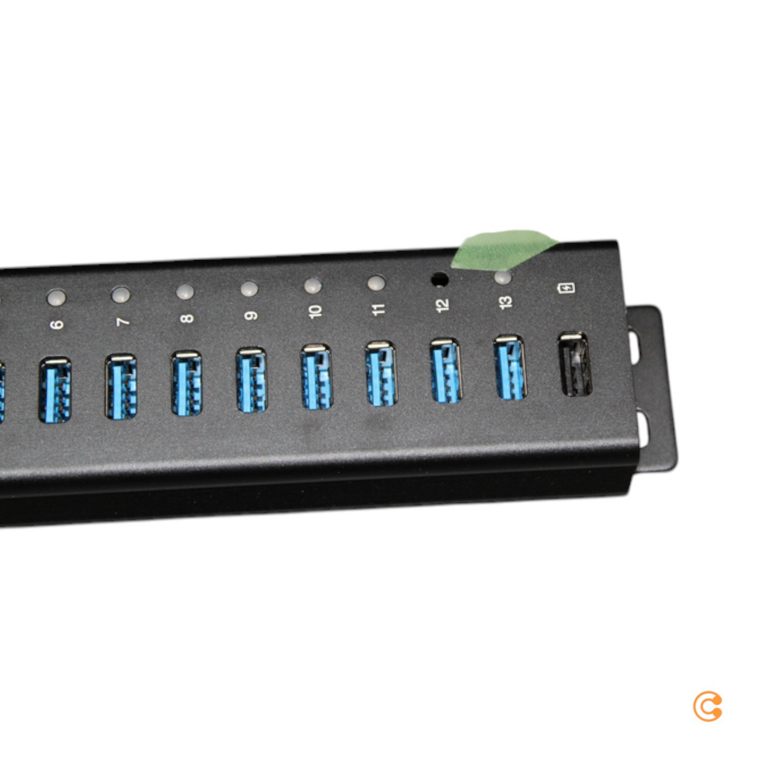 Renkforce 13 Port Usb 3.0 Hub Leiste Aluminiumgehäuse Wandmontage Siehe Text/Foto C-Ware - 4016138951349
