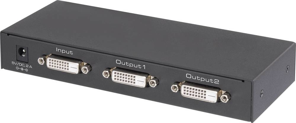 Renkforce 2 Port DVI-Splitter Ultra HD-fähig 3840 x 2160 Pixel Schwarz Adapter - 4016139075532