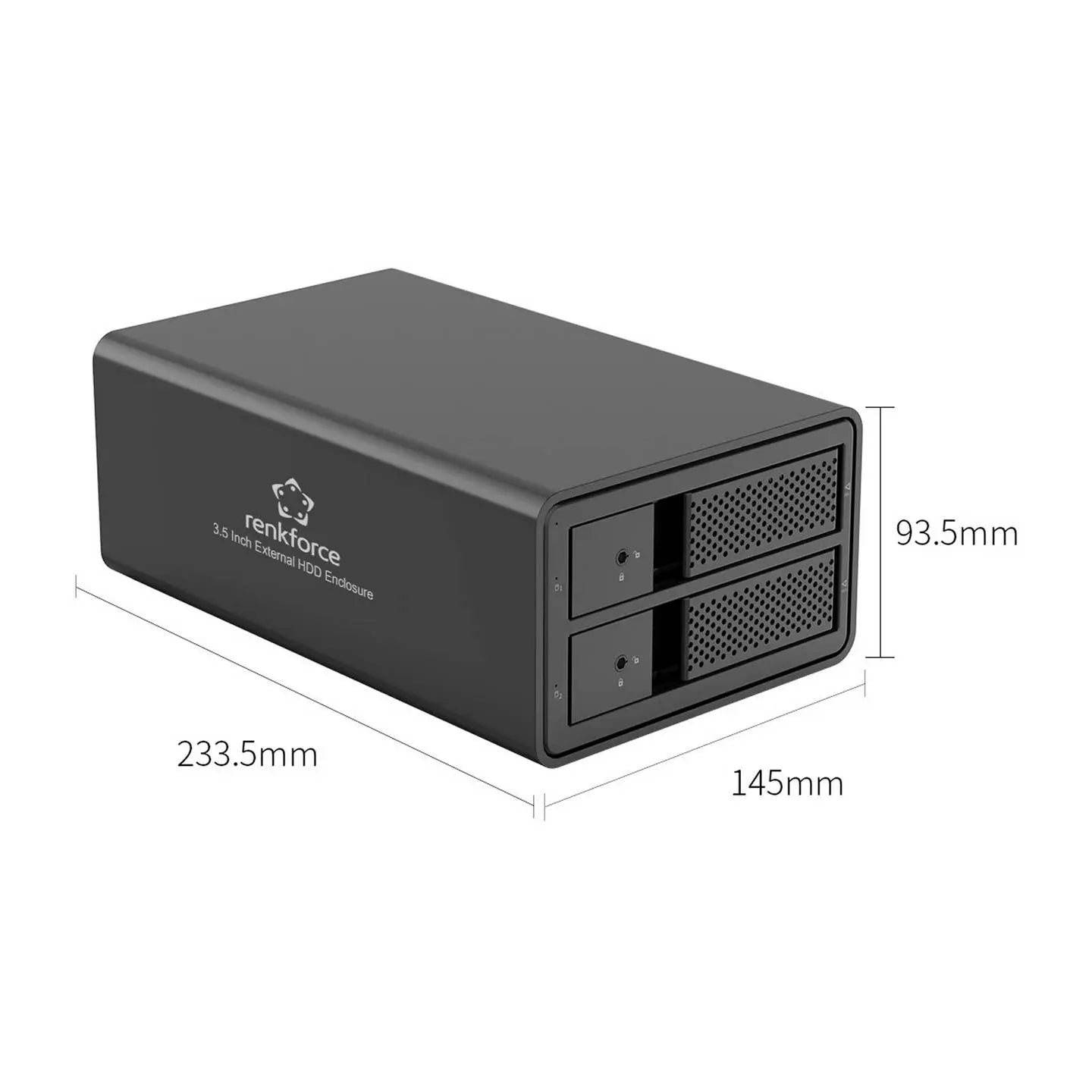 B-Ware Renkforce Festplattengehäuse Speicherbox Hdd Usb 3.0 Aluminium 2 Bay 3 5 Zoll151 - 4064161339696