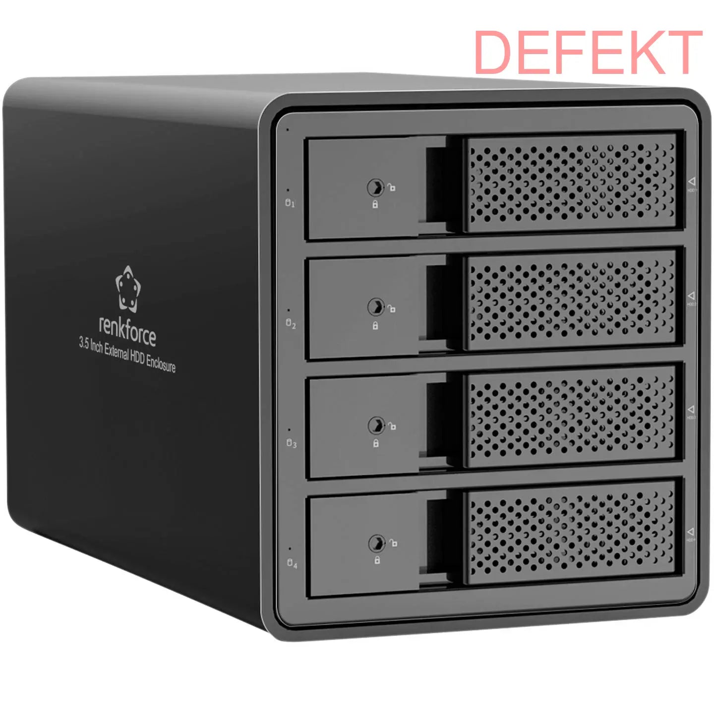 D-Ware Renkforce Festplattengehäuse Laufwerksbox Hdd Usb 3.0 4 Bay 3.5 Zoll Defektware - 4064161342863