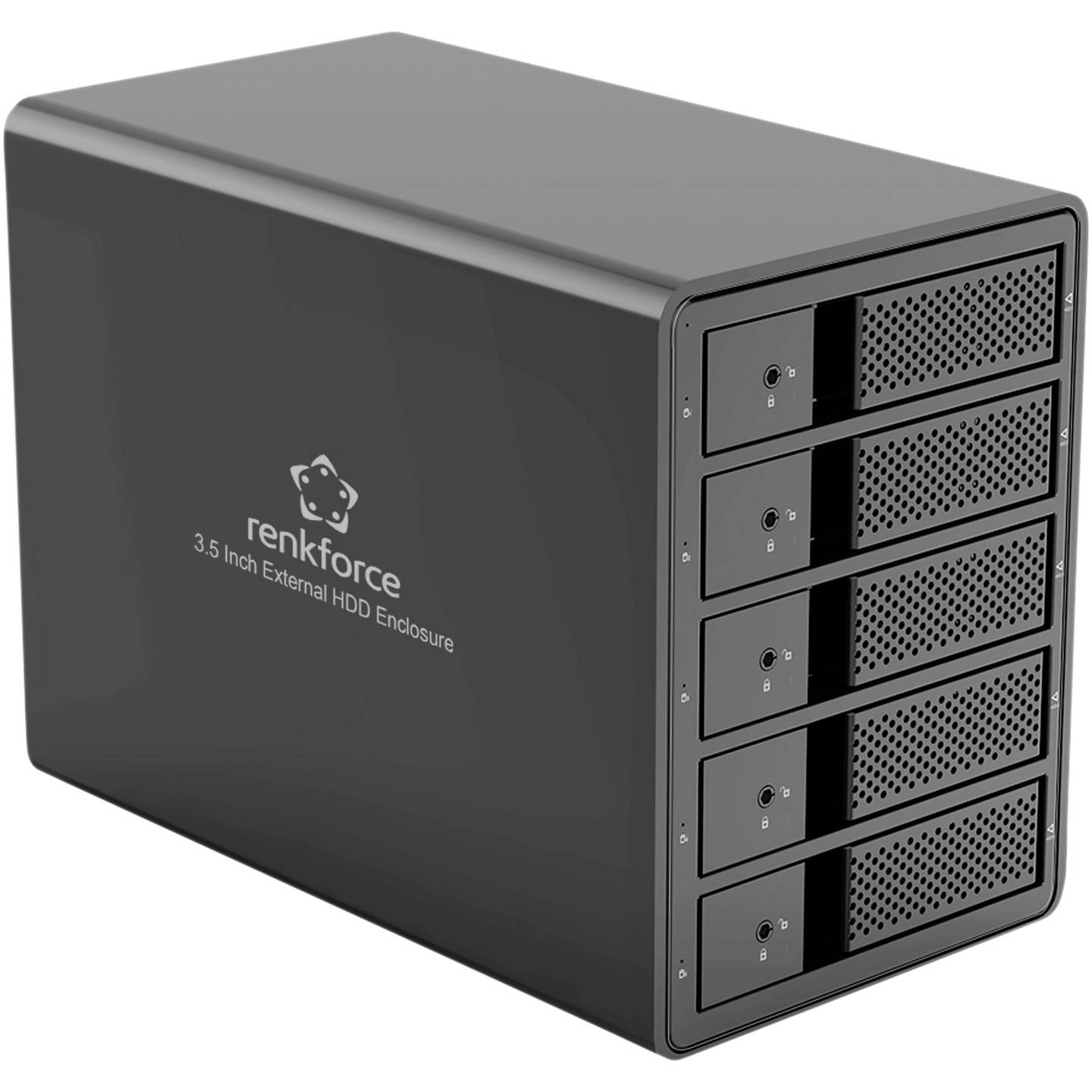 B-Ware Renkforce Festplattengehäuse Speicherbox 3.5 Zoll Usb Bay Aluminium Schwarz - 4064161342870