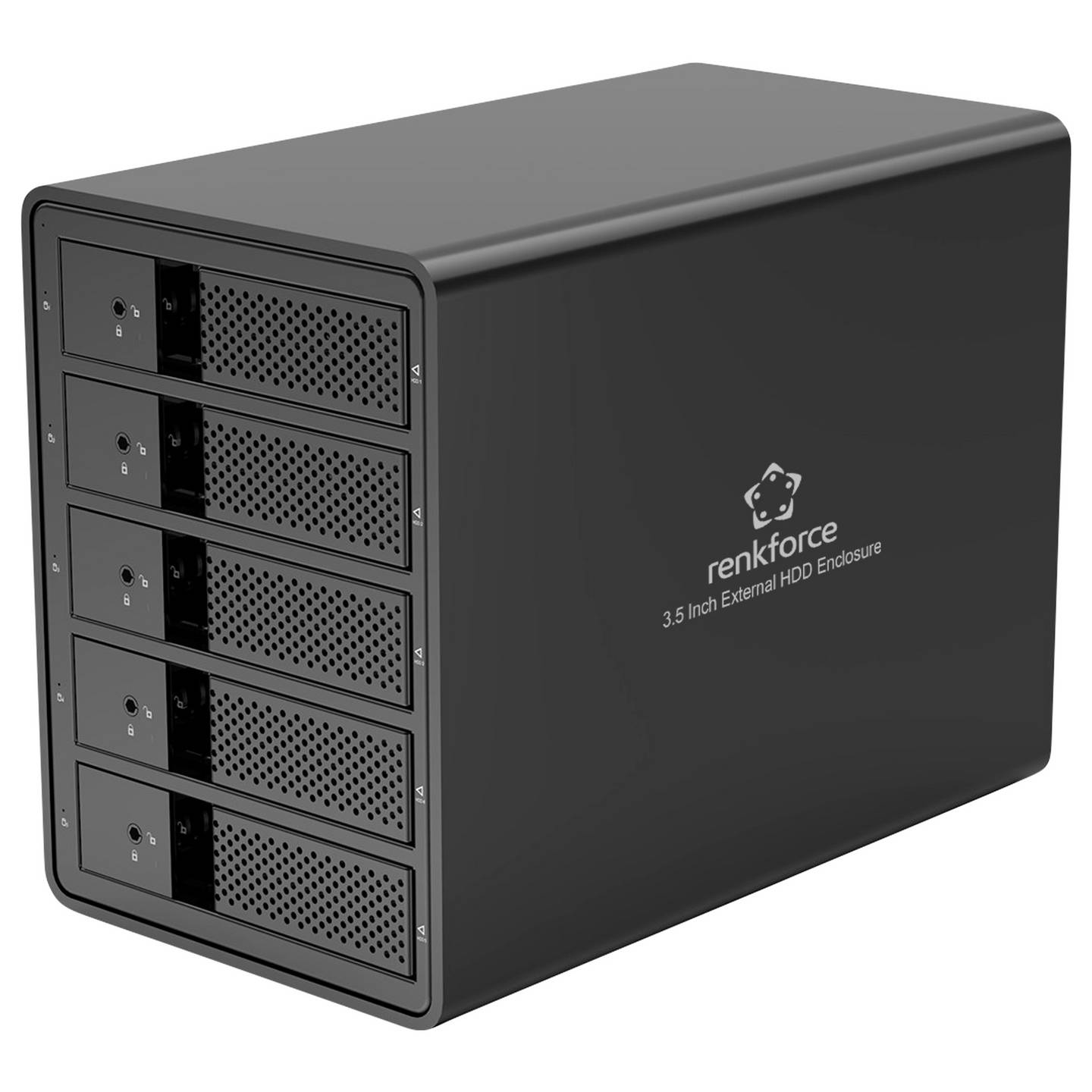 B-Ware Renkforce Festplattengehäuse Speicherbox 3.5 Zoll Usb Bay Aluminium Schwarz - 4064161342870