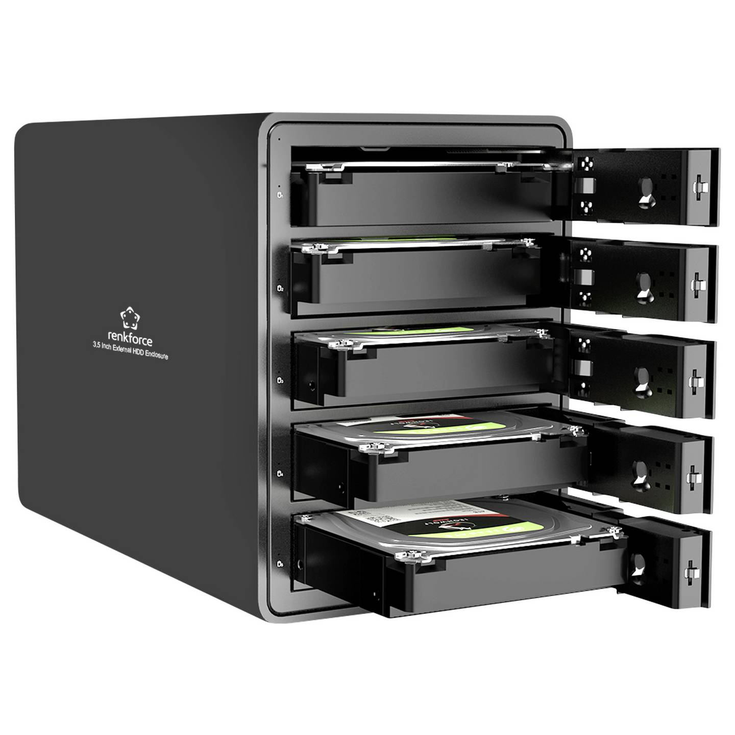 B-Ware Renkforce Festplattengehäuse Speicherbox 3.5 Zoll Usb Bay Aluminium Schwarz580 - 4064161342870