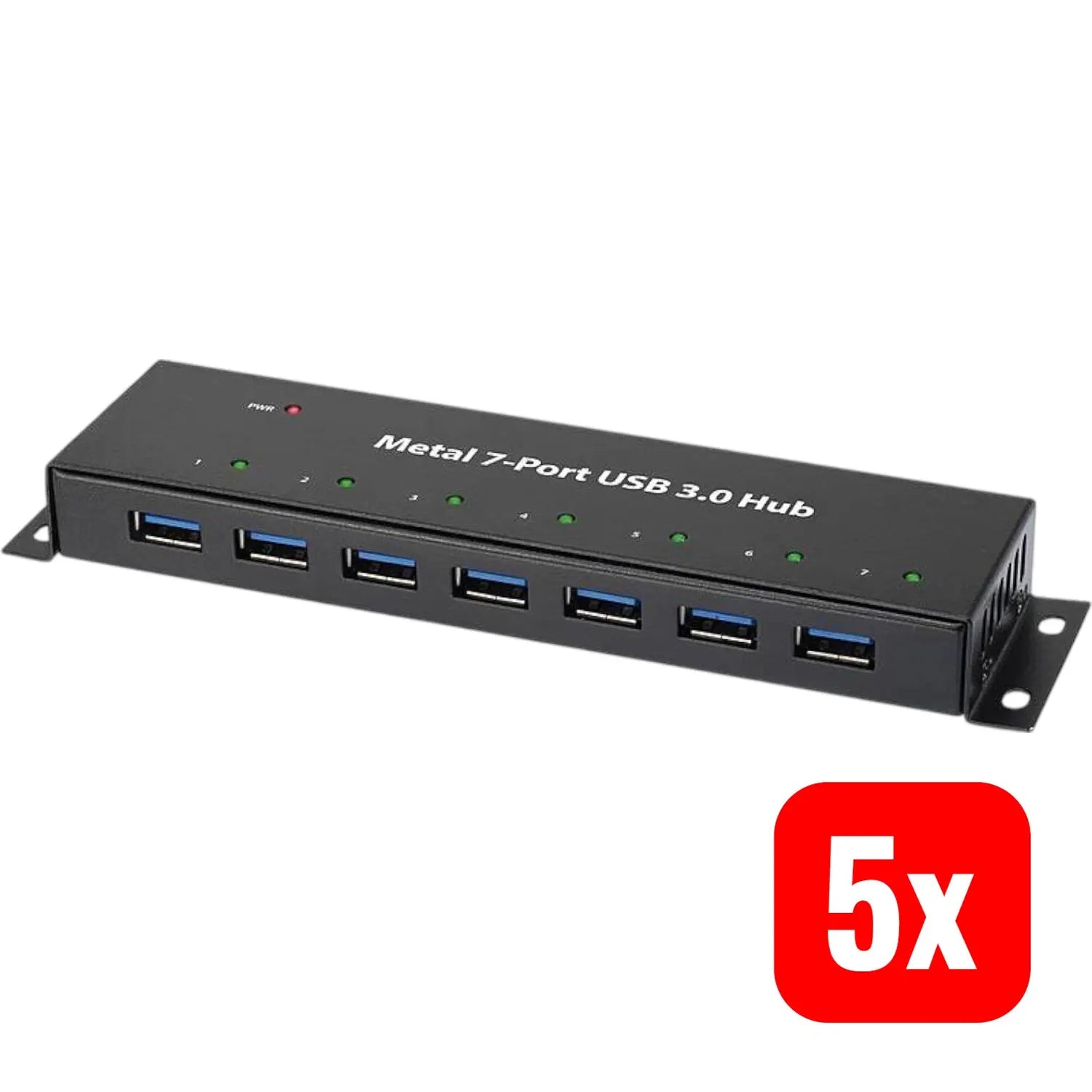 B-Ware Renkforce 7 Port Usb 3.0 Hub Verteiler Kabel Wandmontage Metall Schwarz 5 Stück - 4016138969566