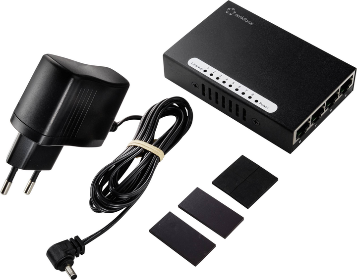Renkforce Netzwerk Switch 8 Port Gigabit Ethernet Schwarz Kompakt Router B-Ware - 4064161074009