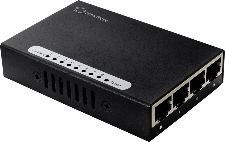 Renkforce Netzwerk Switch 8 Port Gigabit Ethernet Schwarz Kompakt Router B-Ware - 4064161074009