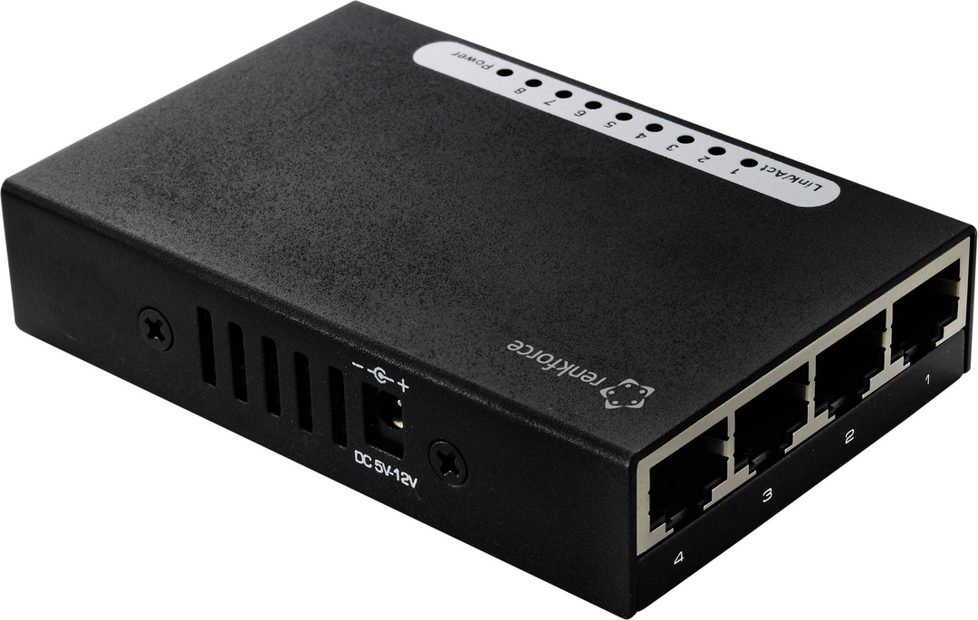 Renkforce Netzwerk Switch 8 Port Gigabit Ethernet Schwarz Kompakt Router B-Ware - 4064161074009
