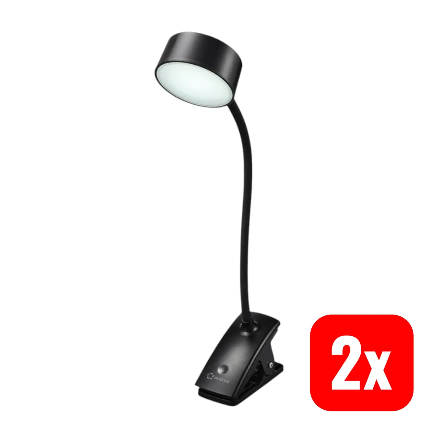 B-Ware Renkforce Rf 6053266 Led 2 W Schwarz Klemmleuchte Klemmlampe Licht 2 Stück - 4064161314891