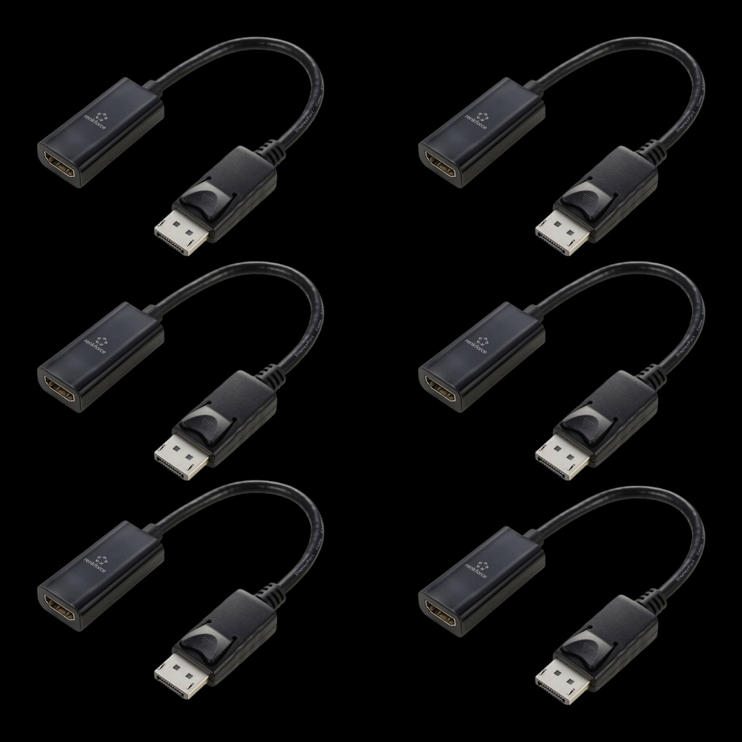 Renkforce Adapter Verbindungskabel Display Port Hdmi Rf 5596324 4 K Uhd 6 Stück B-Ware - 4064161246987