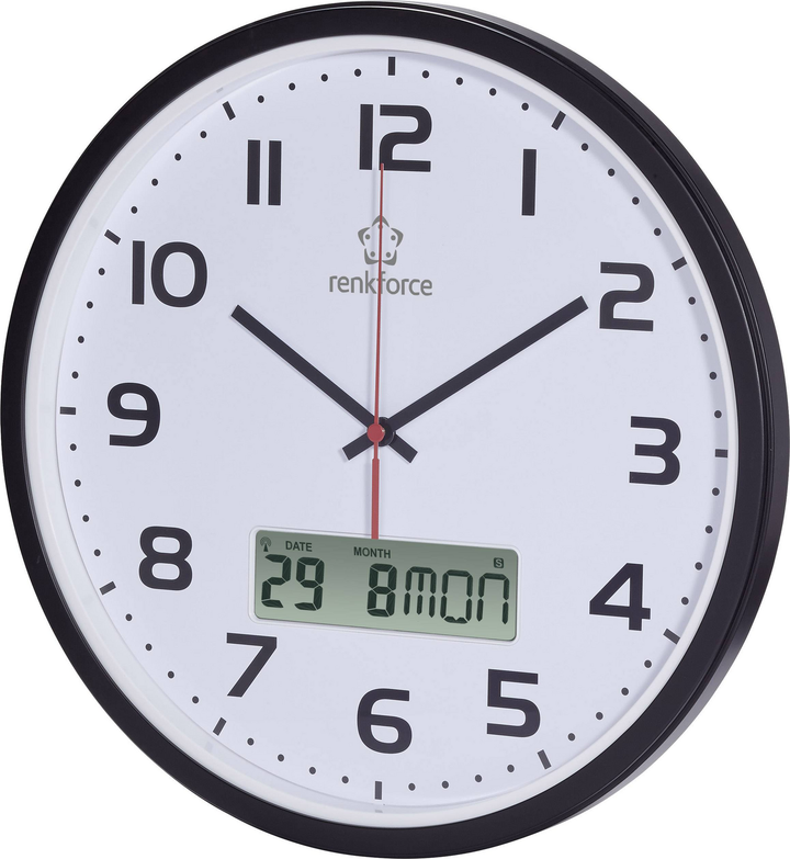 Renkforce Funkuhr Wanduhr Uhr Funk Funk Uhr Küchenuhr 32x4.5 Cm Analog Digital   B-Ware