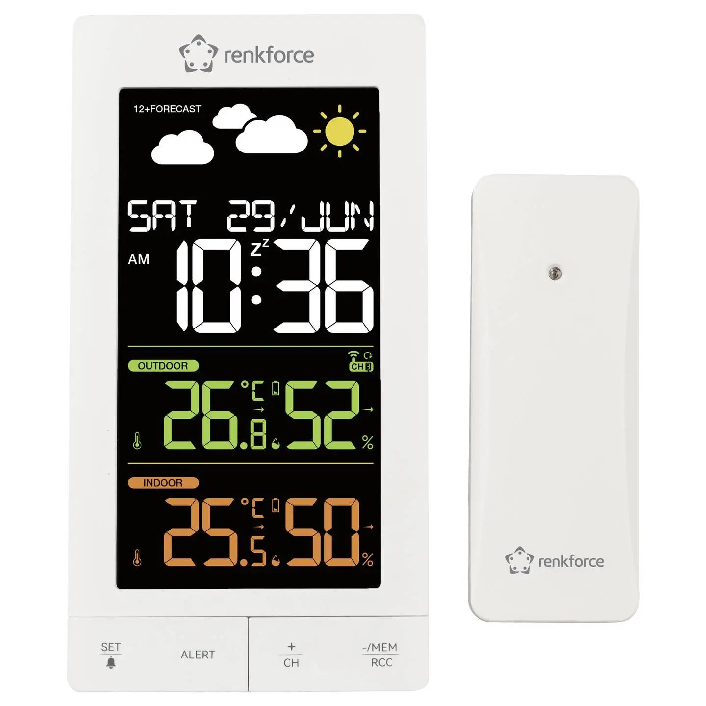 B-Ware Renkforce Funk Wetterstation Wetteruhr Wetterstation Außensensor Digital - 4064161396170