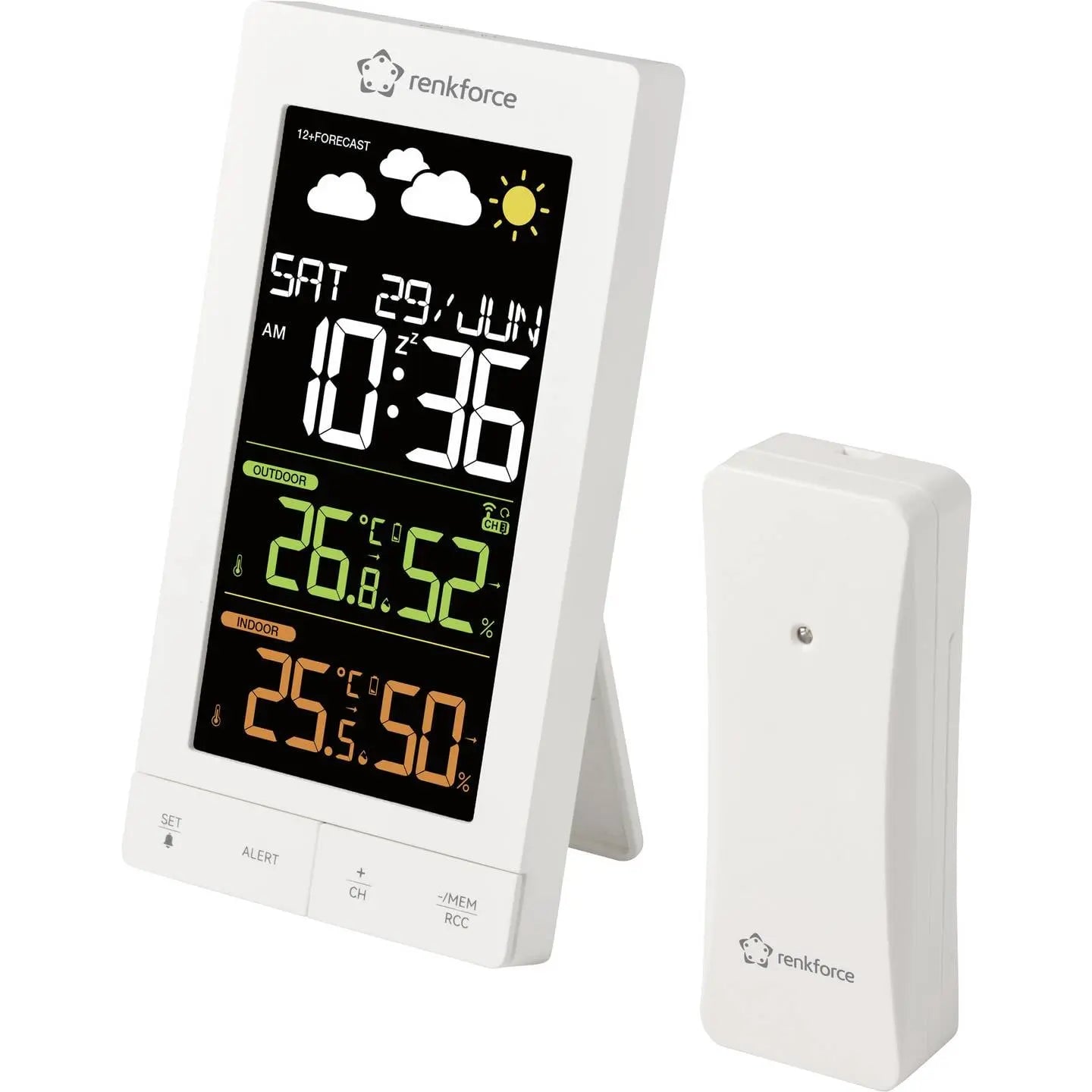 B-Ware Renkforce Funk Wetterstation Wetteruhr Wetterstation Außensensor Digital - 4064161396170