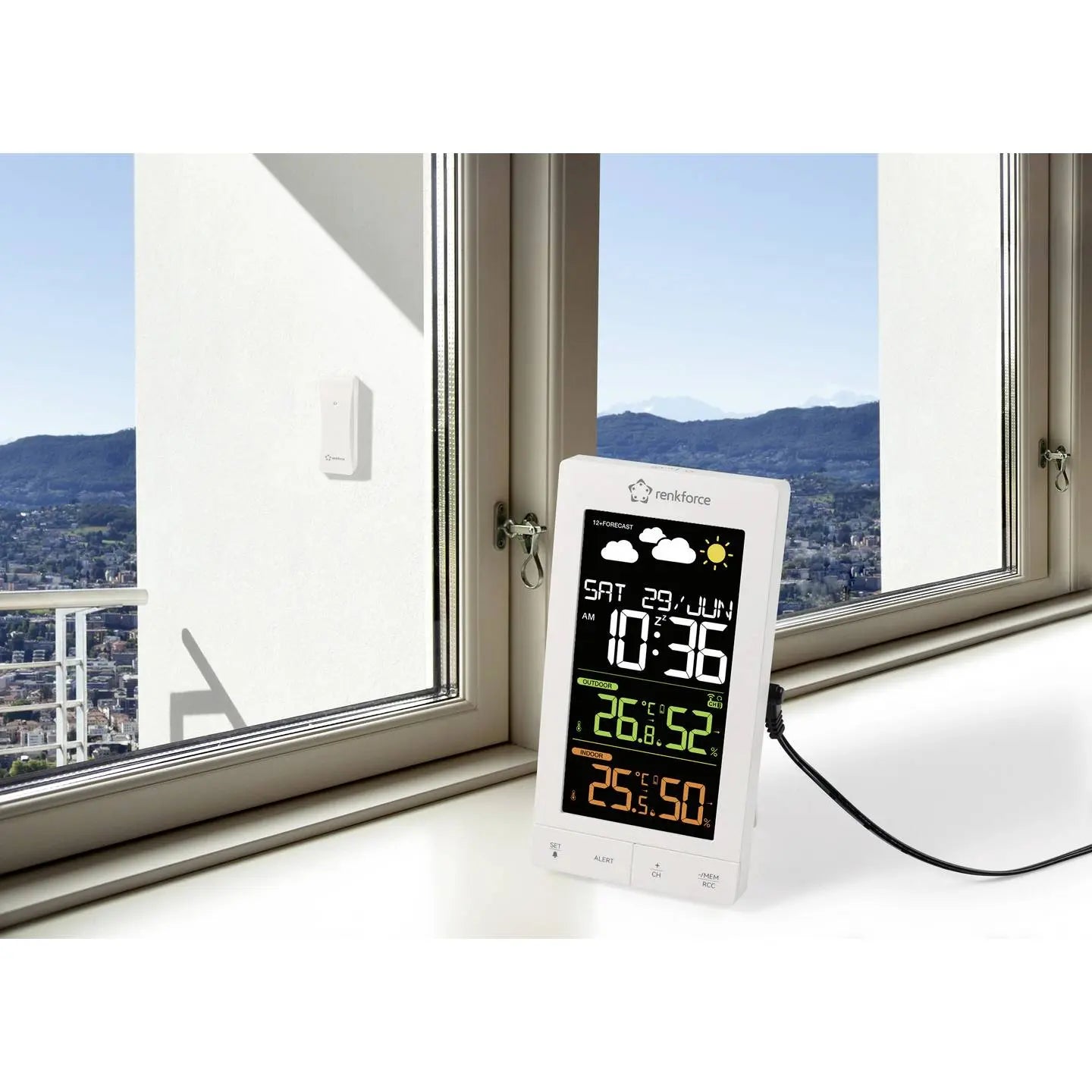 B-Ware Renkforce Funk Wetterstation Wetteruhr Wetterstation Außensensor Digital - 4064161396170
