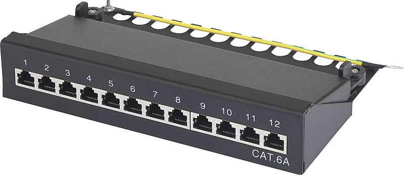 B-Ware Renkforce 12 Port Netzwerk Patchbox 25,4cm (10") Cat 6a 1 He - 4053199540013