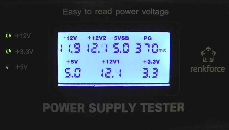 Renkforce Pc Netzteil Tester Diagnose Prüfgerät Computer Lcd Display Prüf Gerät B-Ware - 4064161044361