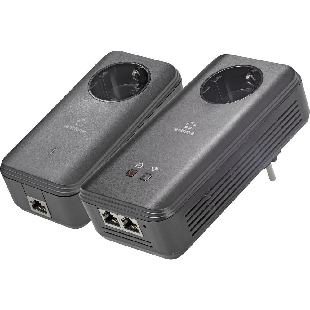 Renkforce Pl1200 D Wi Fi Powerline Wlan Starter Kit Power Lan Siehe Text/Foto B-Ware - 4016139185002