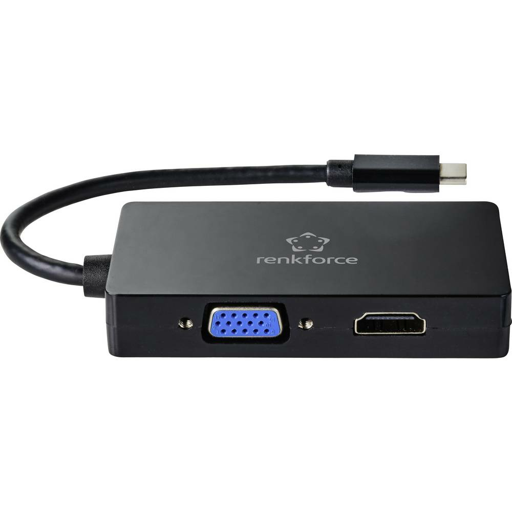 B-Ware Renkforce Rf 4633066 Usb C Stecker Hdmi Dvi Vga Buchse Adapter Hub Grafikkarte - 4064161155302