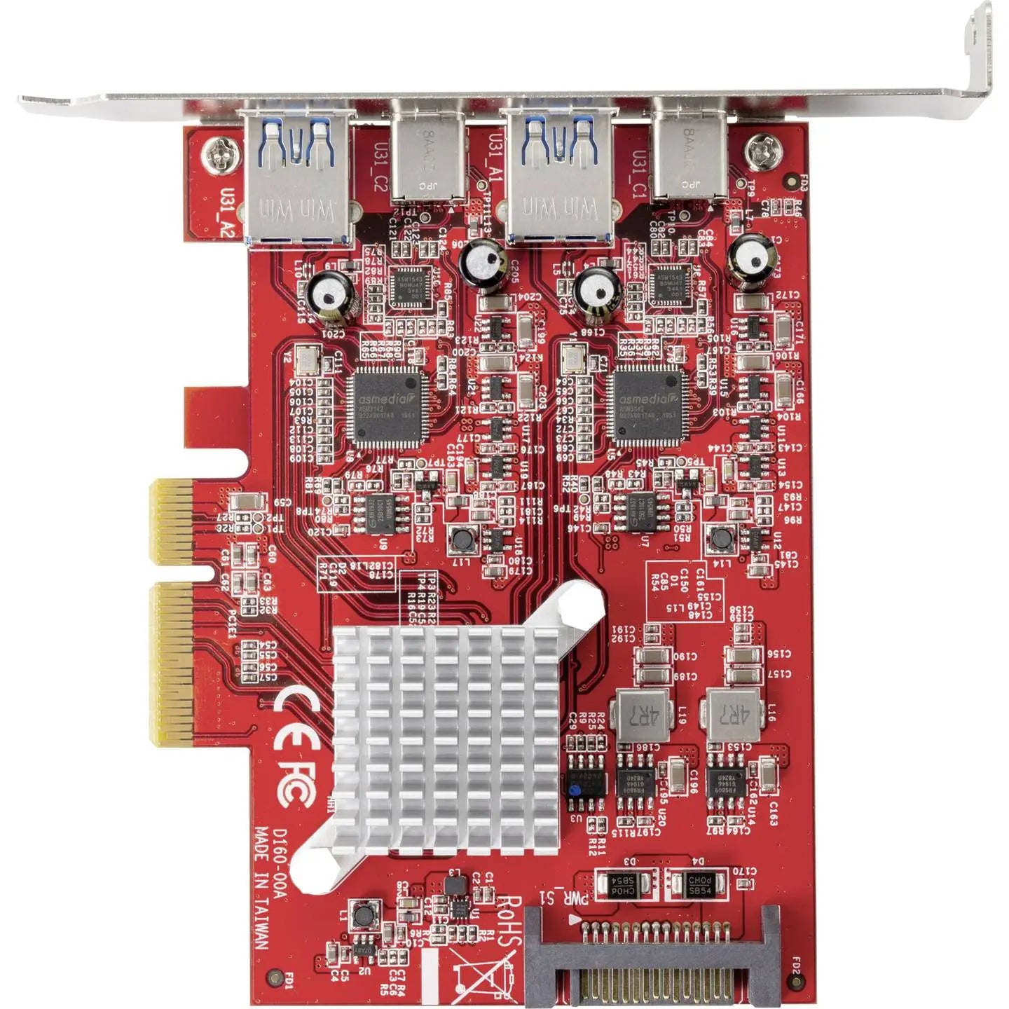 B-Ware Renkforce Controllerkarte Adapter Usb Karte Usb C Usb A Pc Ie Rf 4679642 4 Port - 4064161161365