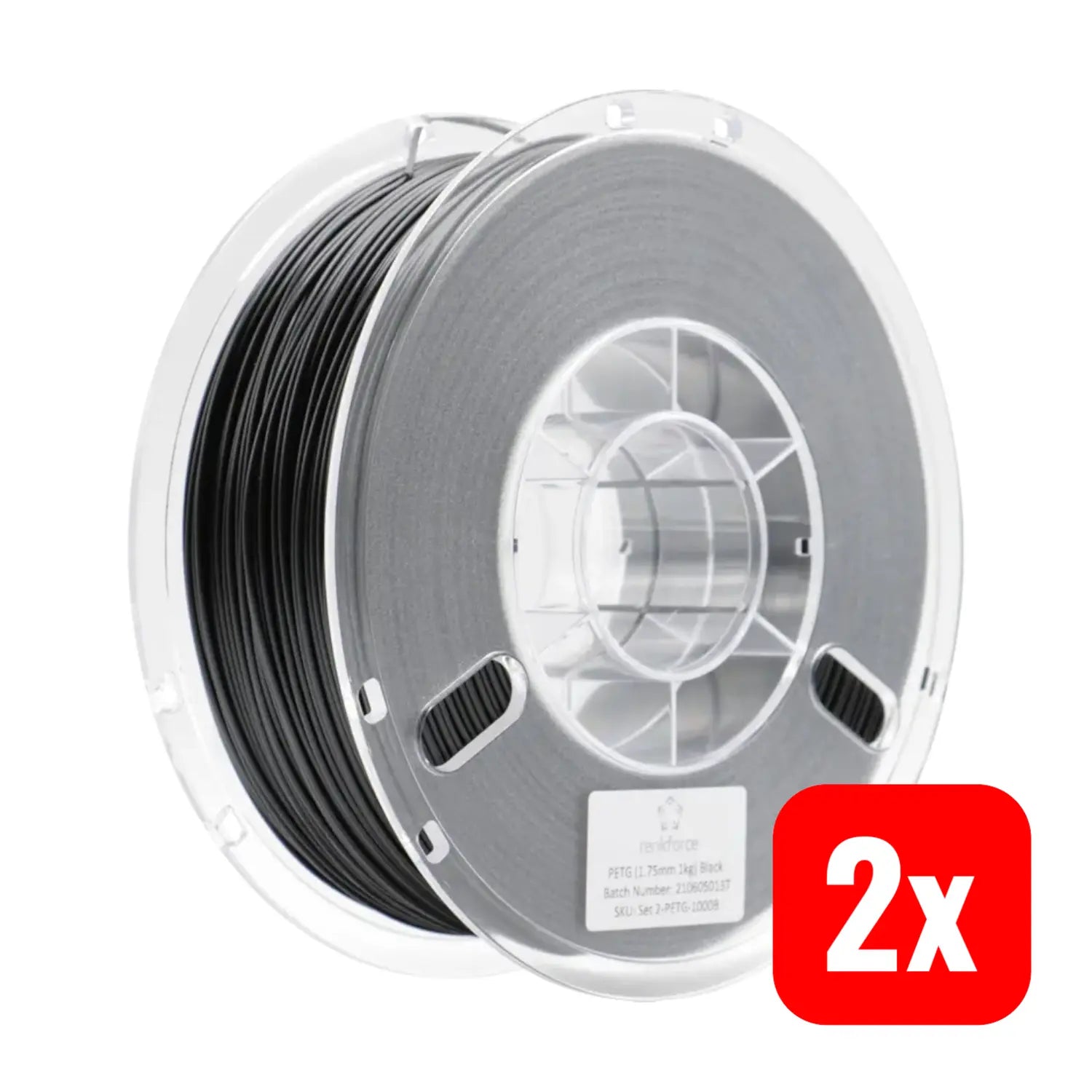 B-Ware Renkforce Filament Druckmaterial Petg Schwarz Spule 3 D Drucker 1 Kg 2 Stück - 4064161177212