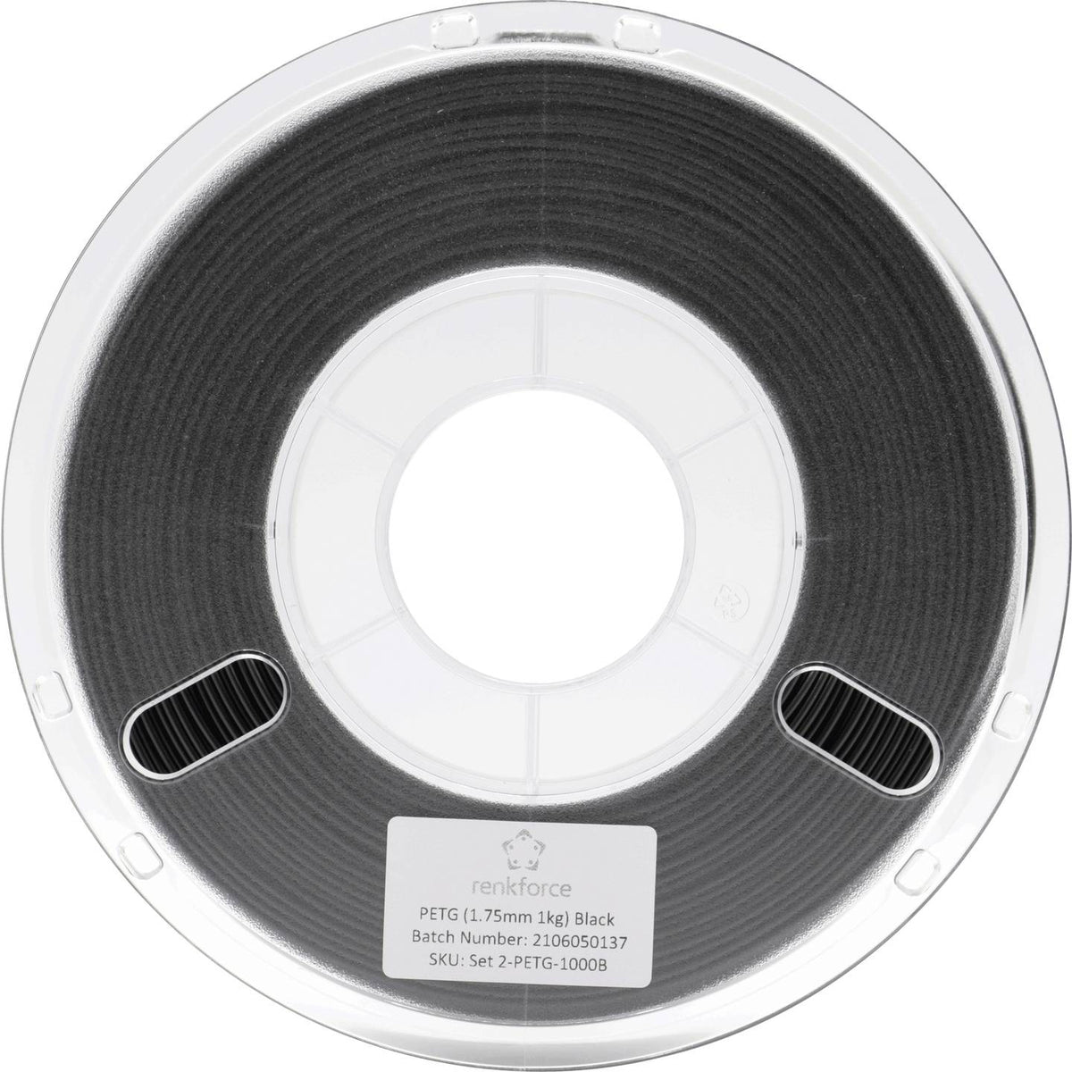 RENKFORCE Filament Druckmaterial PETG Schwarz Spule 3D Drucker 1 Kg 2 STÜCK - 4064161177212